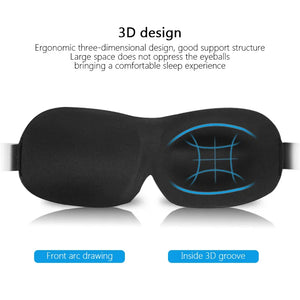 3D Sleeping Mask Eyepatch Block Out Light Eye Mask Soft Cover Rest
