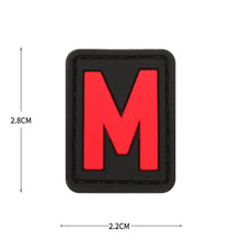 English Alphabet Letter Patches Letters Stripes Cloth Accessories Stickers Name hook loop Patches Tactical badge