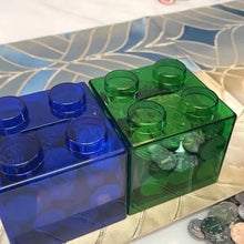 Building Block Toy Storage Box Transparent Plastic Block-Shaped Piggy
