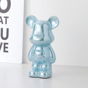 Ceramic Cartoon Teddy Bear Figurine Love Bear Ornament Living Room