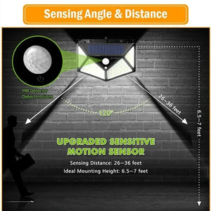 100LED Solar Wall Lamp Outdoor Lampwaterproof Motion Sensor Solar