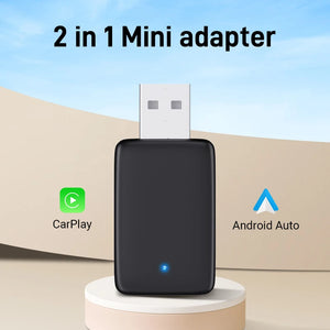 2025 NEW Wireless Carplay Adapter Android Auto 2in1 Smart Mini Box