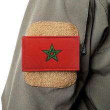 Moroccan National Flag Patches Embroidered Hook&loop Patch Tactical Accessories Morale Badges on Backpack Decoration Sticker