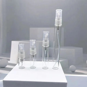 5/10Pcs 3ml 5ml 10ml Clear Mini Perfume Glass Bottle Empty Cosmetics