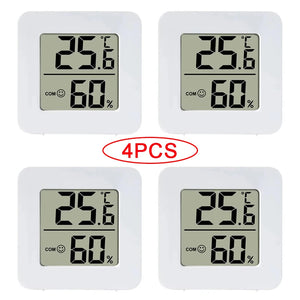 4pcs Digital Thermometer Hygrometer Indoor Mini Temperature LCD