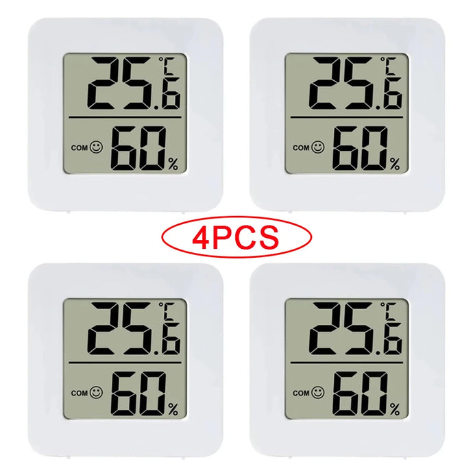 4pcs Digital Thermometer Hygrometer Indoor Mini Temperature LCD