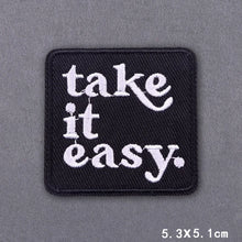 Warning Letters Embroidery Patches For Jeans Good Vibes Iron On patch Thermoadhesive Patches For Clothes Applique Stickes Logo