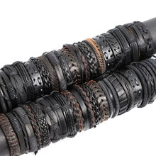 10PCS Random Style Men's Women's Webbing, Rope,Leather Bracelet