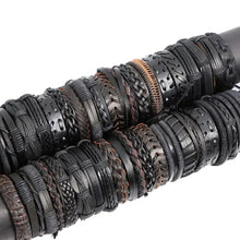 10PCS Random Style Men's Women's Webbing, Rope,Leather Bracelet