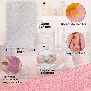 10pcs Microfiber Dish Cloths Multi Purpose Dishwashing Towels For