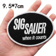 SIG SAUER Tactical Military Morale Patches Embroidery Badge with Hook Backing for Backpack Jackets Hat Decoration