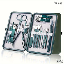 7/10/12/18 pcs Spring Green New Stainless Steel Nail Clippers Set