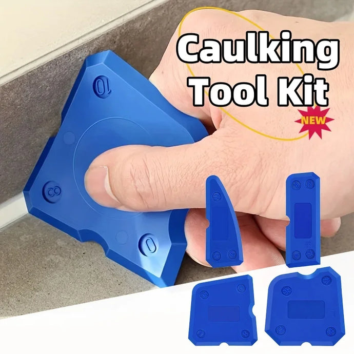 4Pcs Caulking Tool Kit Silicone Joint Sealant Spreader Spatula Scraper