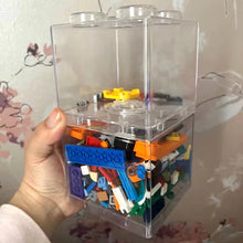 Building Block Toy Storage Box Transparent Plastic Block-Shaped Piggy