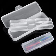 1Pc Rectangle Double-layer Nail Art Tool Empty Storage Box Tweezers