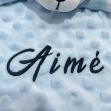 Personalized Baby Security Blanket Teether Plush Stuffed Toy Custom Blanket Comforter Bunny Elephant Soothe Appease Baby Gift