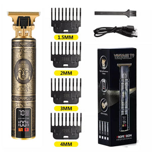 T9 LCD Electric Hairdresser Oil Shaving Head Electric Pusher Carving