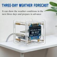 DIY Digital Clock Kit ESP8266 MINI Weather Clock WIFI Soldering Practice Electronic Multifunctional Weather Station