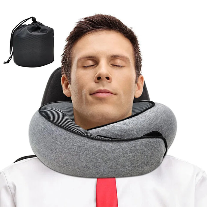 Travel Neck Pillow Memory Foam U-shaped Pillow Snail Style Travel Neck