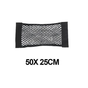 Car Back Rear Mesh Trunk Seat Elastic String Net Magic Sticker