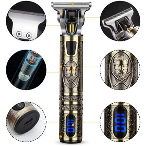 T9 LCD Electric Hairdresser Oil Shaving Head Electric Pusher Carving