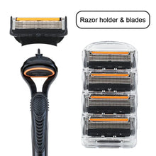 4/12/24 Pcs 5-layer Men's Razor Fusion Pro Power Shaving Shaver Male