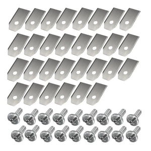 30PCS Lawn Mower Trimmer Blades 35x18x0.75mm Grass Cutter Replacement