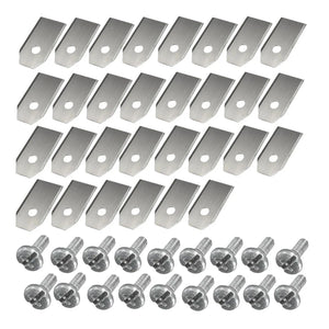 30PCS Lawn Mower Trimmer Blades 35x18x0.75mm Grass Cutter Replacement