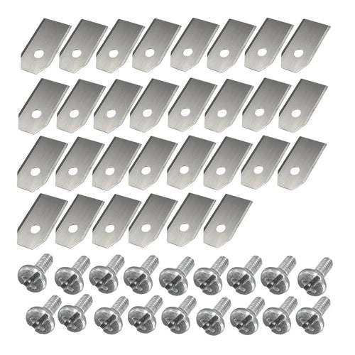 30PCS Lawn Mower Trimmer Blades 35x18x0.75mm Grass Cutter Replacement