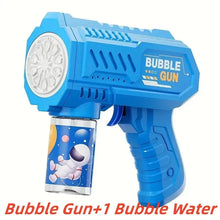 10 Holes Kids Bubble Gun Toys Rocket Soap Bubbles Machine Gun Shape