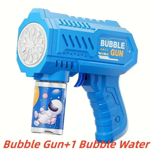 10 Holes Kids Bubble Gun Toys Rocket Soap Bubbles Machine Gun Shape