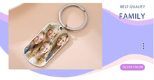 Print Demand Photo Keychain Personalized Custom Gift For Women Men Mother Father Dad Kid Child Family Stainless Steel Key Ring