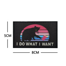 Funny Animal Morale Patches - Hook & Loop Embroidered Tactical Badges with Humorous Text for Backpacks & Vests