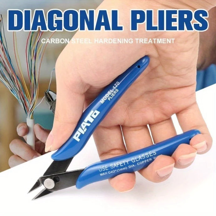 1pc High Manganese Steel Diagonal Pliers, Electrical Wire Cable