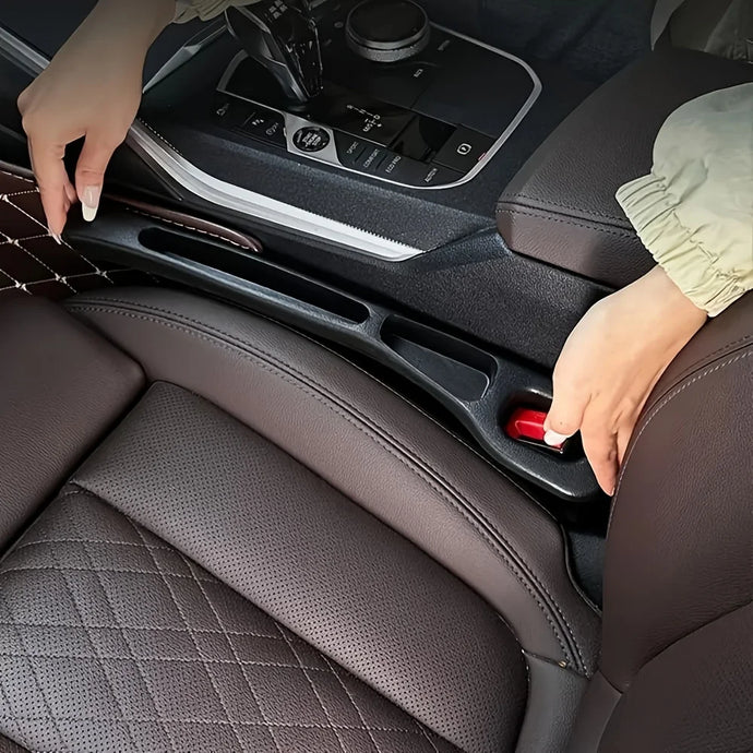 2pc Car Seat Gap Filler Organizer Pu Waterproof Car Seat Gap Plug