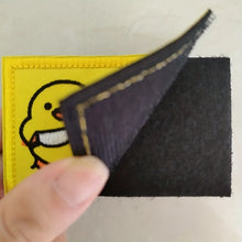 1pc Funny Duck with Knife Velcros Patch Peace Never an Option, Cute Meme for Tactical Molle Bag Jacket, Jeans, Iron-On DIY Craft