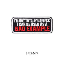 DIY Black White Words Letter Patches For Clothing Embroidered Badge Rock Hippie Iron On Clothes Sticker Badge Appliques Stripes