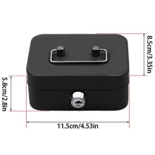 Lockable Money Safe Box with Key Metal Cash Box Portable Piggy Bank