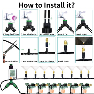 15M-30M Outdoor Misting Cooling System Garden Irrigation Watering