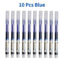10Pcs/set High Quality Needle Type Gel Pens Straight Liquid Ballpoint