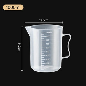1PC Clear Graduated Measuring Cup Scale Plastic Transparent Mixing Cup