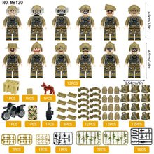 8175 SWAT cross-border wholesale children assembled small particles building block toys drone weapon accessories mechanical dog