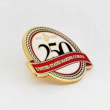 U.S. Marine Corps 250th Anniversary Pin - Military Hat Accessories, Veteran Gifts for Men