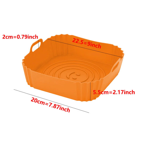 22cm Reusable Airfryer Pan Liner Accessories Silicone Air Fryers Oven