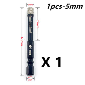 5-16mm Hexagonal Shank Brazed Dry Ceramic Tile Drill Bit Marble