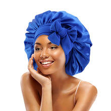 New Satin Solid Sleeping Hat With Stretchy Tie Band Elastic For Women