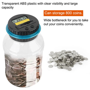 Digital LCD Counting Electronic Counting Piggy Bank For USD EURO Money