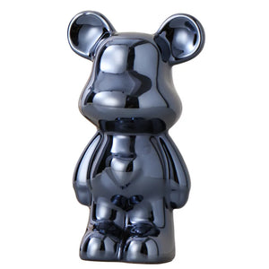Ceramic Cartoon Teddy Bear Figurine Love Bear Ornament Living Room