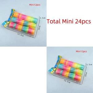 12/24pcs Rainbow Magic Springs Circle Toys Gradient Color Fingertip