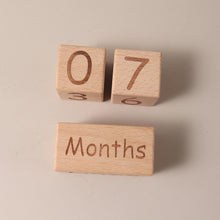 3pcs block set growth month milestone photo props wooden baby year day with hello world bag birth announcement sign journey